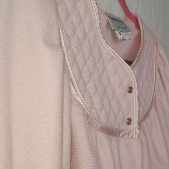 Vintage Homebodies By Leisure Life Vintage Pink Fleece House Dress Size 3X - Picture 11 of 17